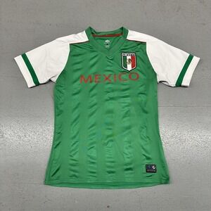 Mexico Soccer Jersey Shirt Mens Medium Green White National Team Football Kit